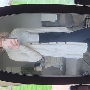 Stitch Fix Waffle Knit Cream Cardigan